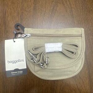 Baggallini Women's Teenee Bagg Crossbody Mini Organizer Khaki New